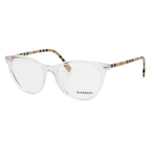 Burberry 2325 Clear Frame Plaid Sides Eye Glasses